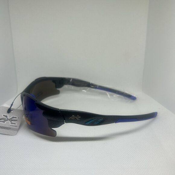 X-Loop Wrap Semi-Rimless Mens Shades Sunglasses - Picture 3 of 3
